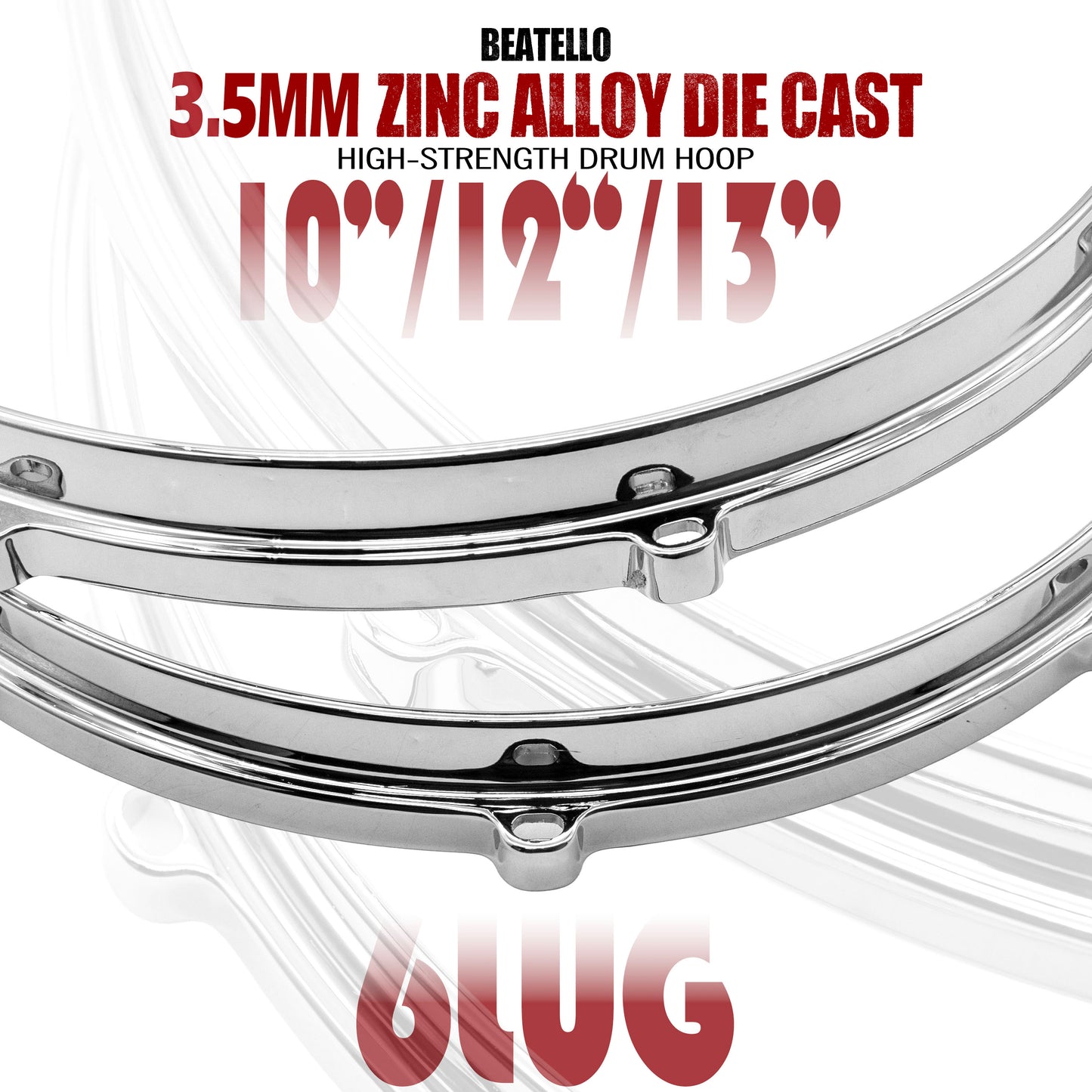 6 Hug 3.5MM ZINC Alloy Die Cast Drum Hoop