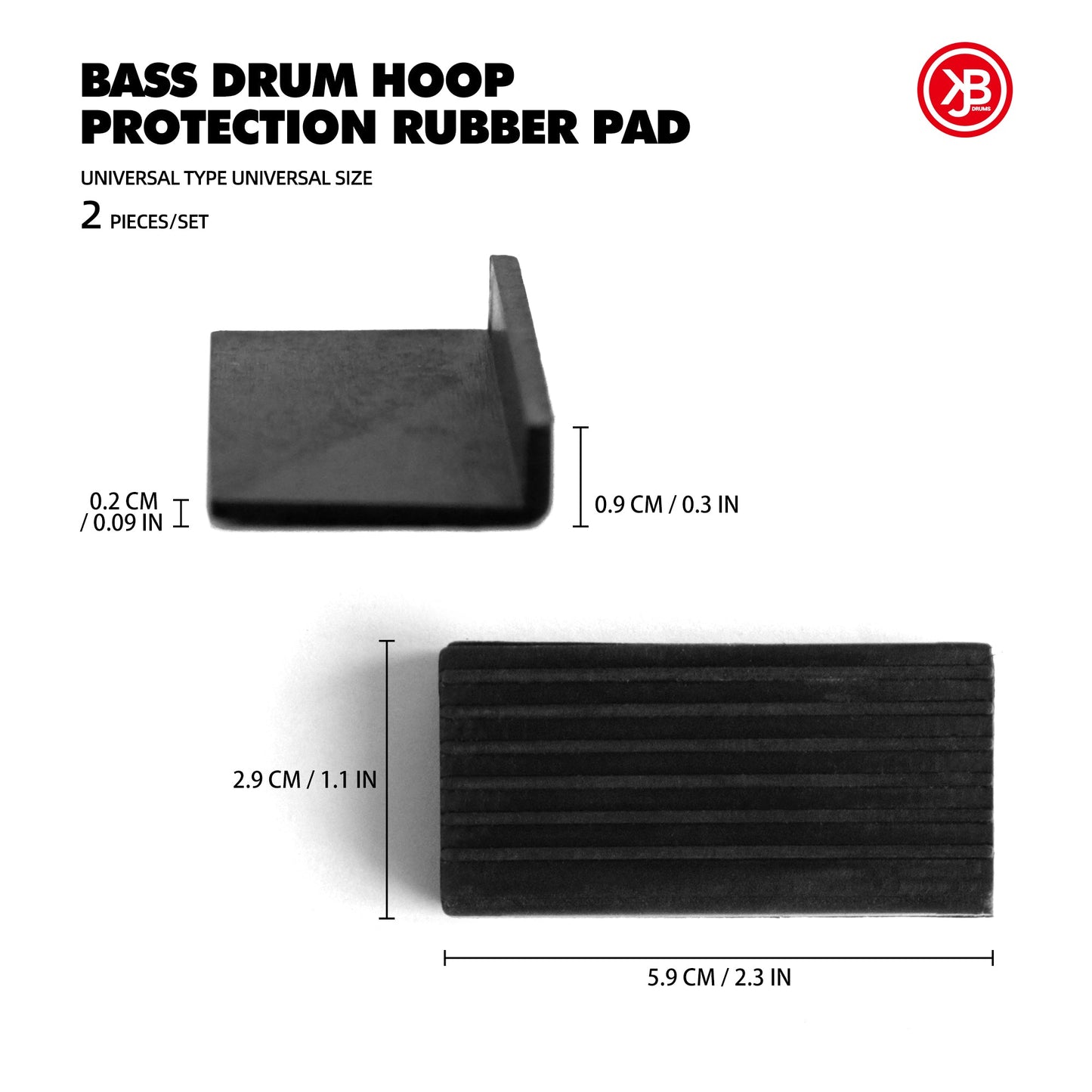 2 Psc Bass Drum Hoop Guard Beatello