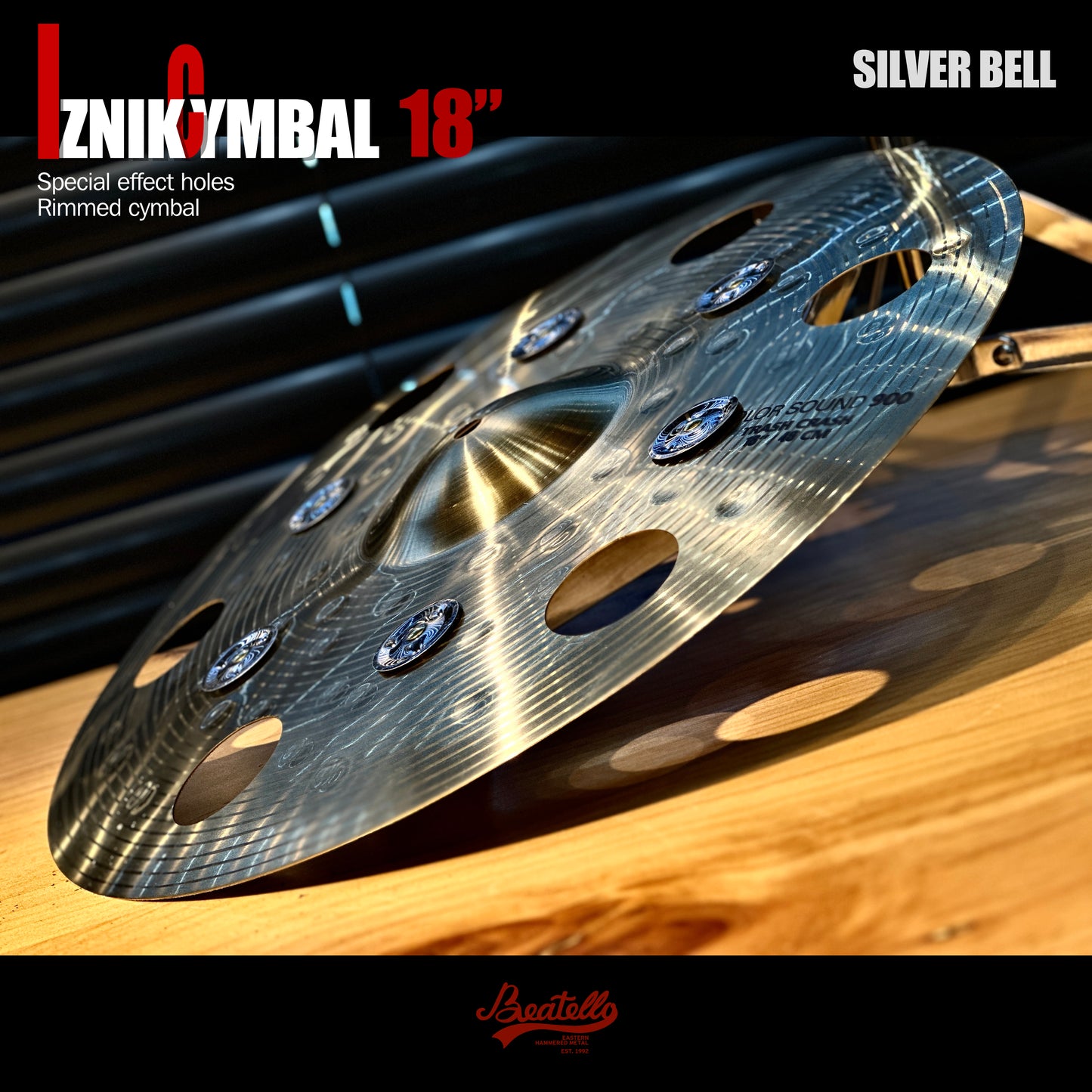 Golden Effect Crash Cymbal with Bells