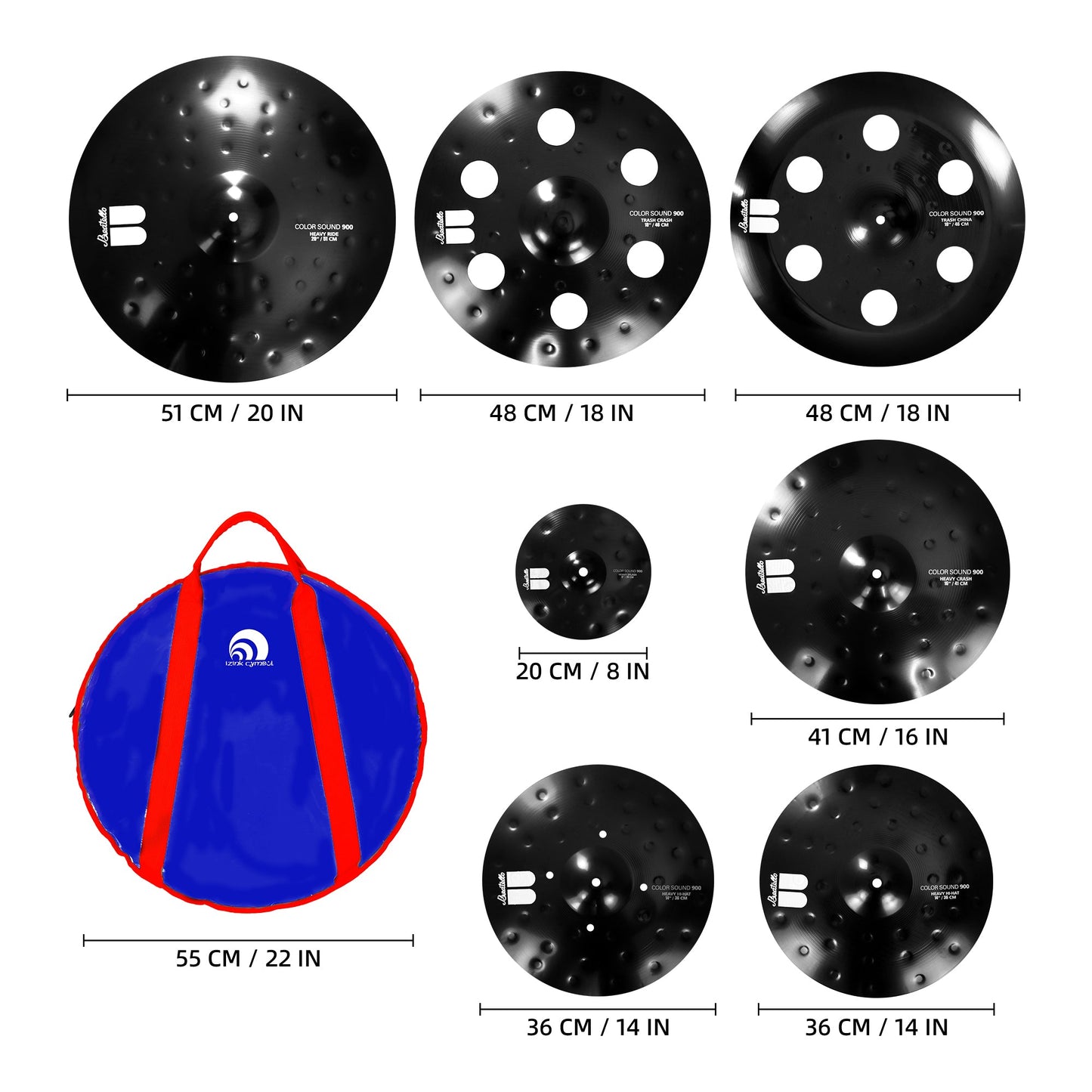 The Black Devil 900 Series-7PCS Cymbal Set Beatello