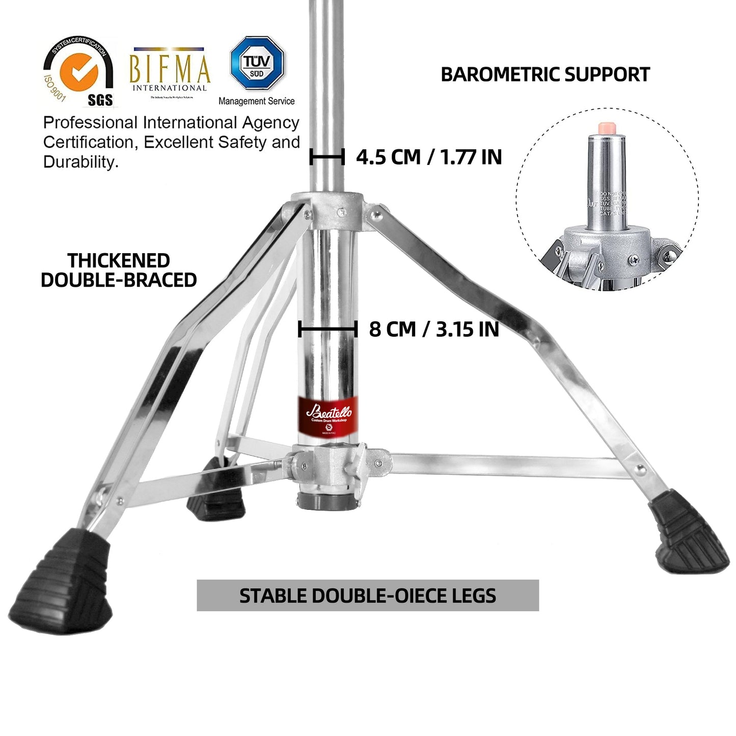 Model 3000 Adjustable Drum Throne Beatello workshop