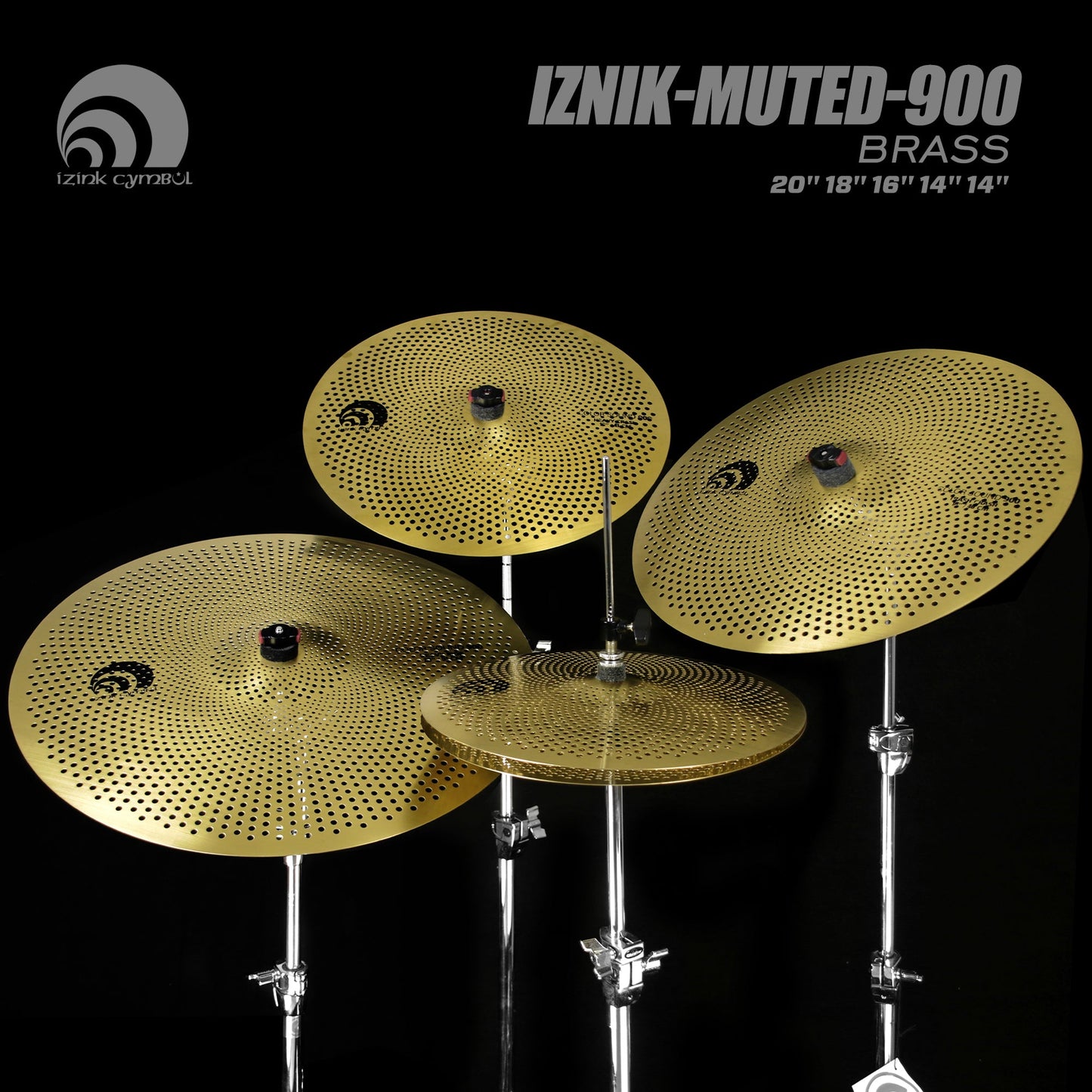 IZNiK-muted-900 BRASS Low Volume Cymbal Set My Store