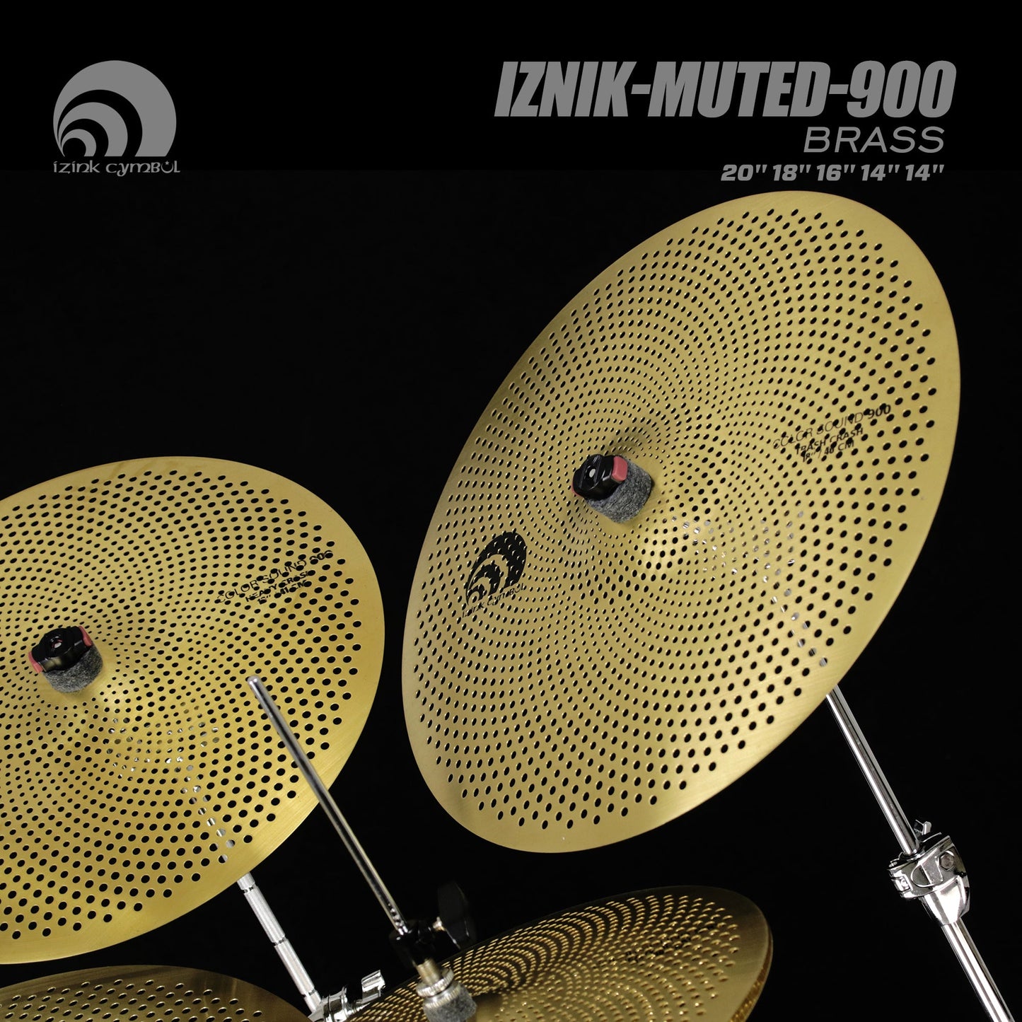 IZNiK-muted-900 BRASS Low Volume Cymbal Set My Store