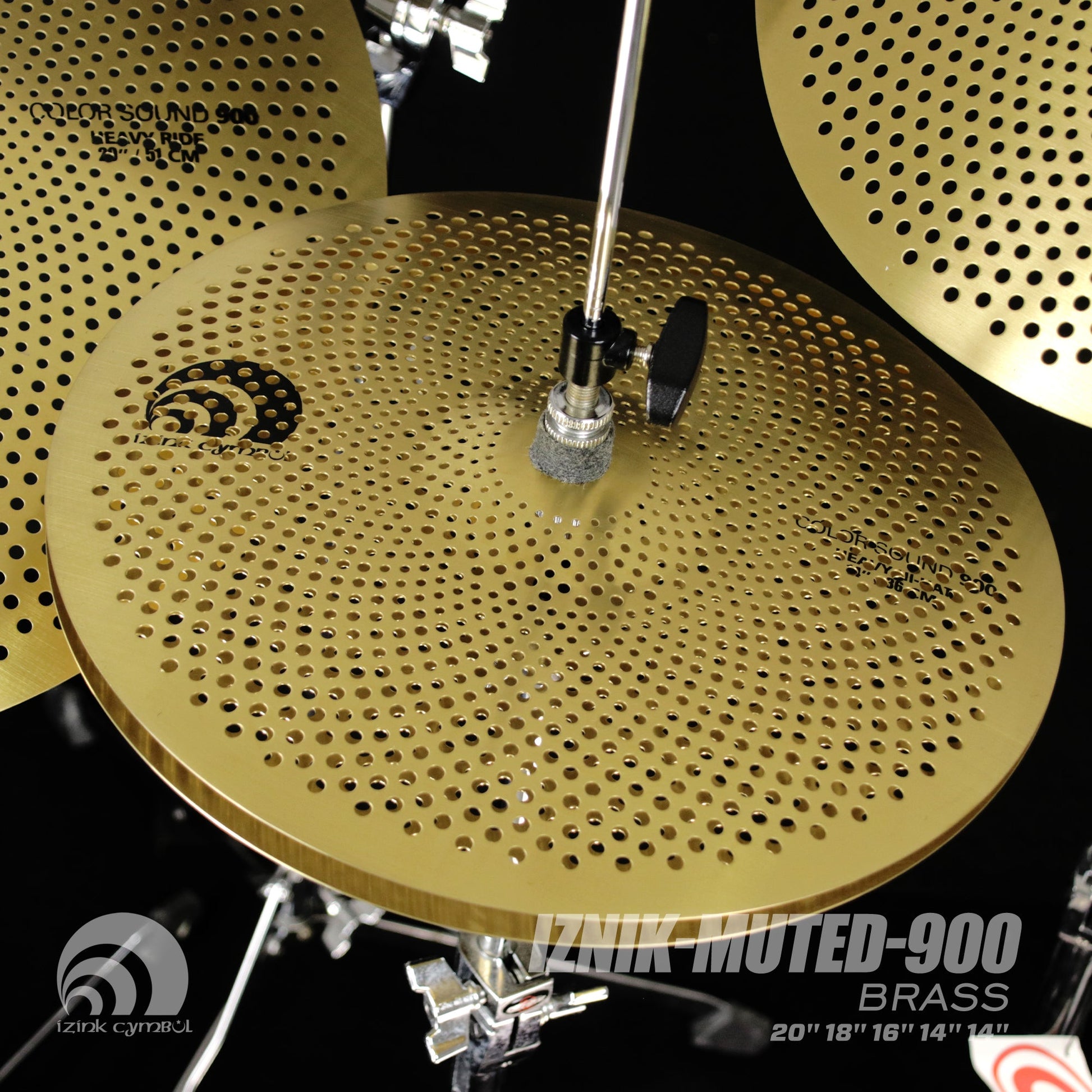 IZNiK-muted-900 BRASS Low Volume Cymbal Set My Store