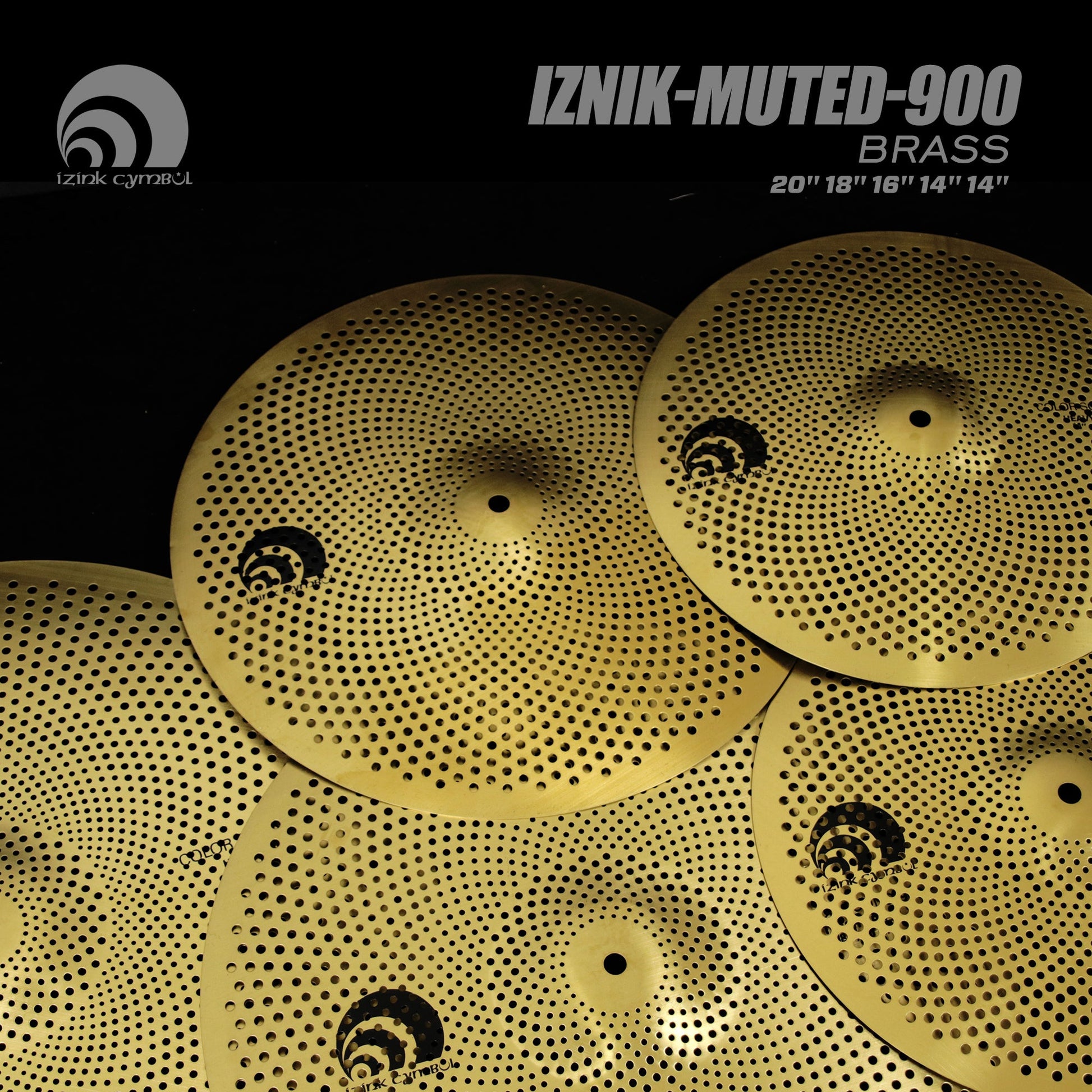 IZNiK-muted-900 BRASS Low Volume Cymbal Set My Store