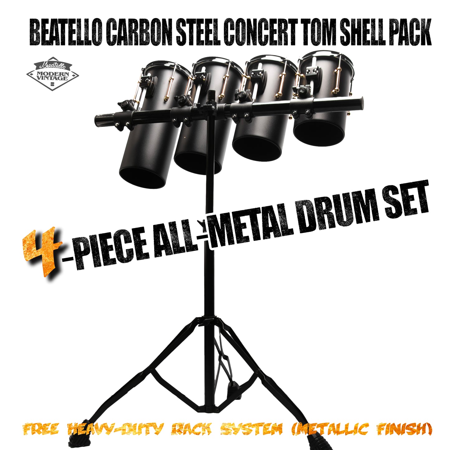 Beatello Carbon Steel  Rocket Drum With Hardware