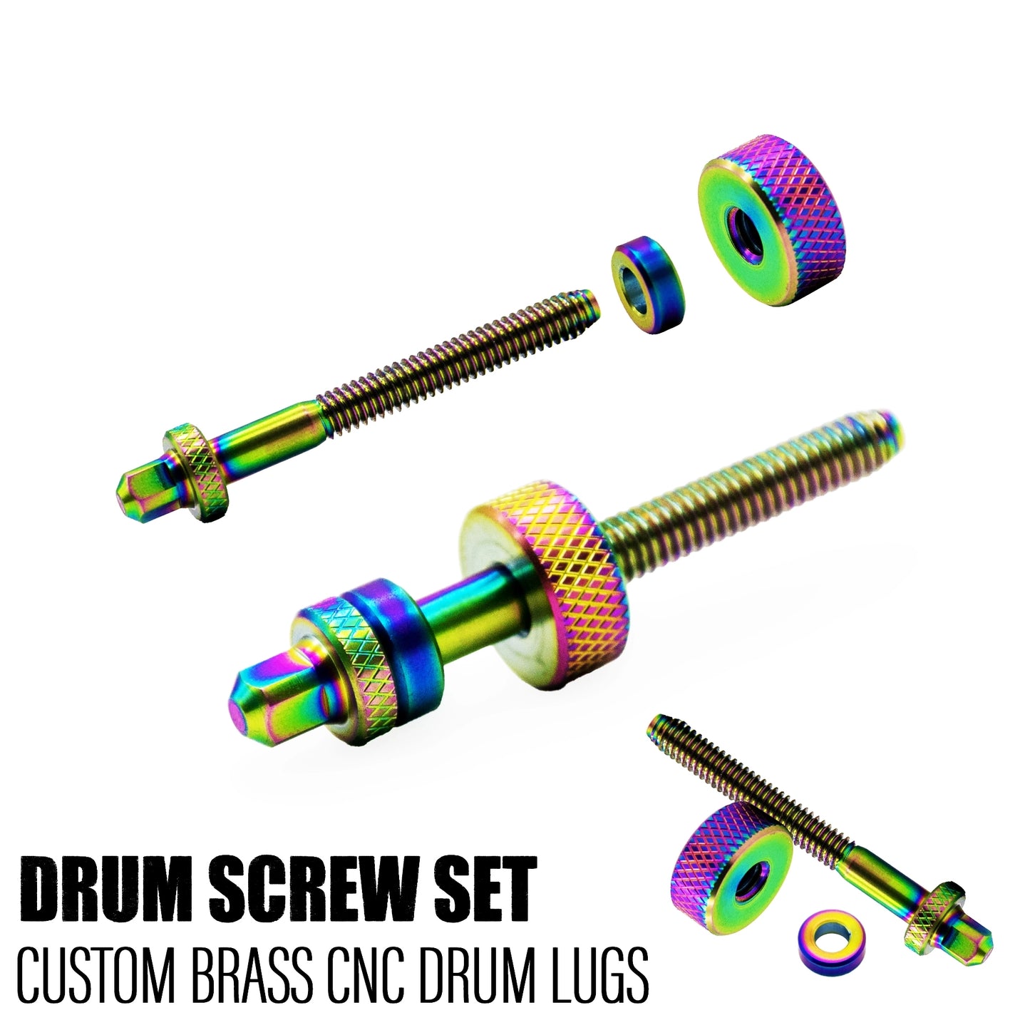Colored Brass Drum Screw Set