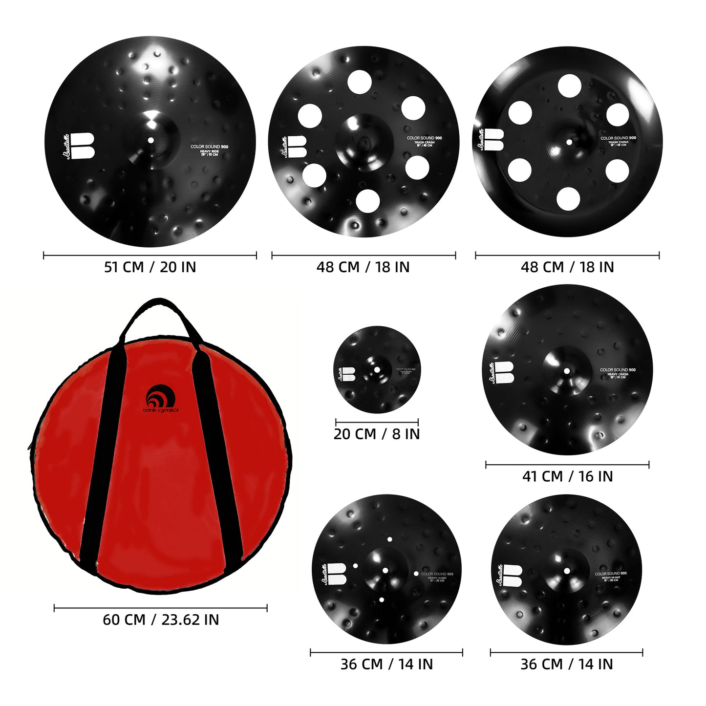 The Black Devil 900 Series-7PCS Cymbal Set
