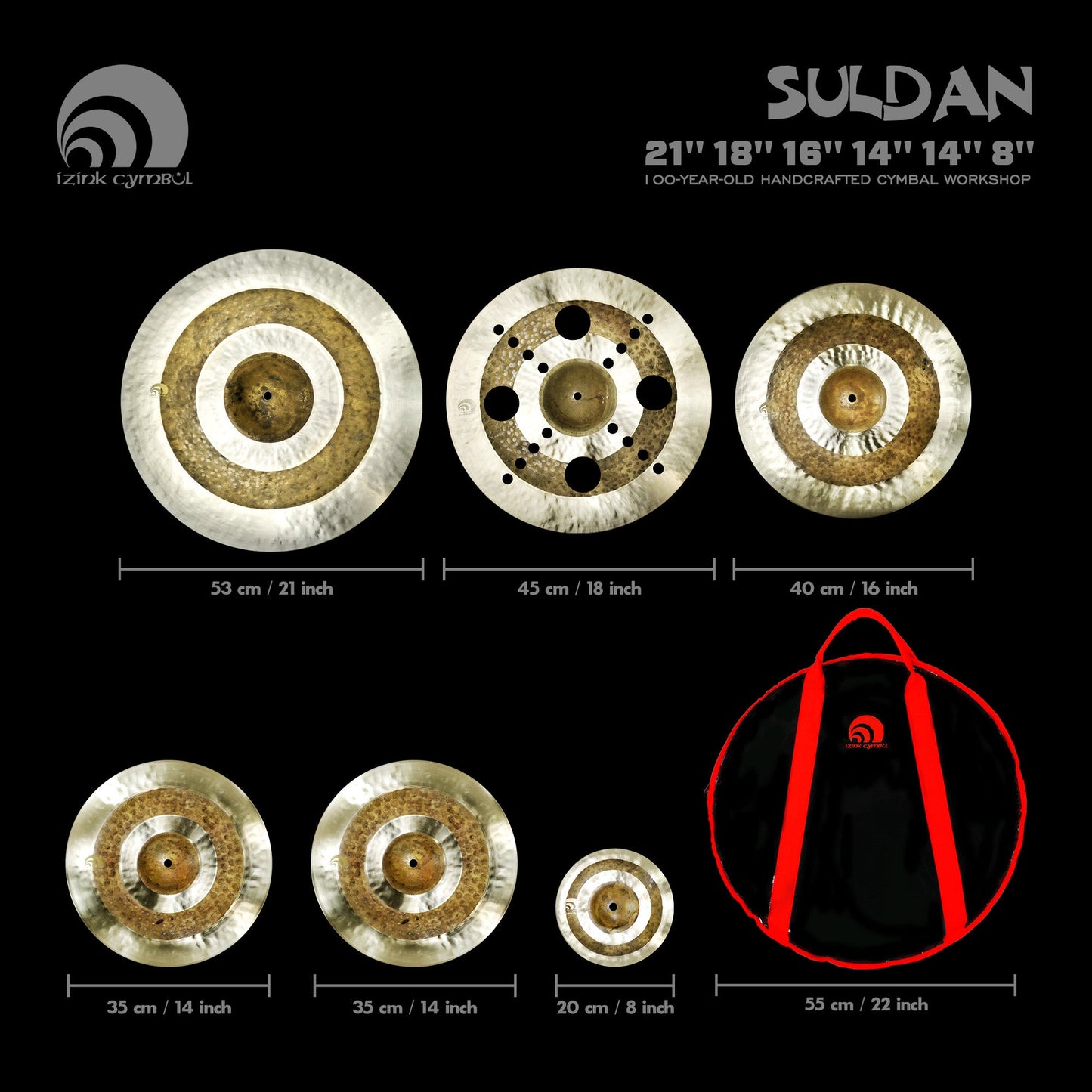 IZNIK B25 SULDAN series HANDMADE Cymbal Set Beatello