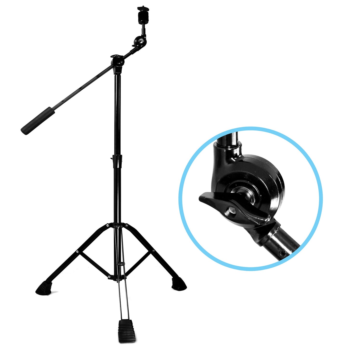 Straight Nickel Cymbal Stand +EVA No-slip Handle Beatello