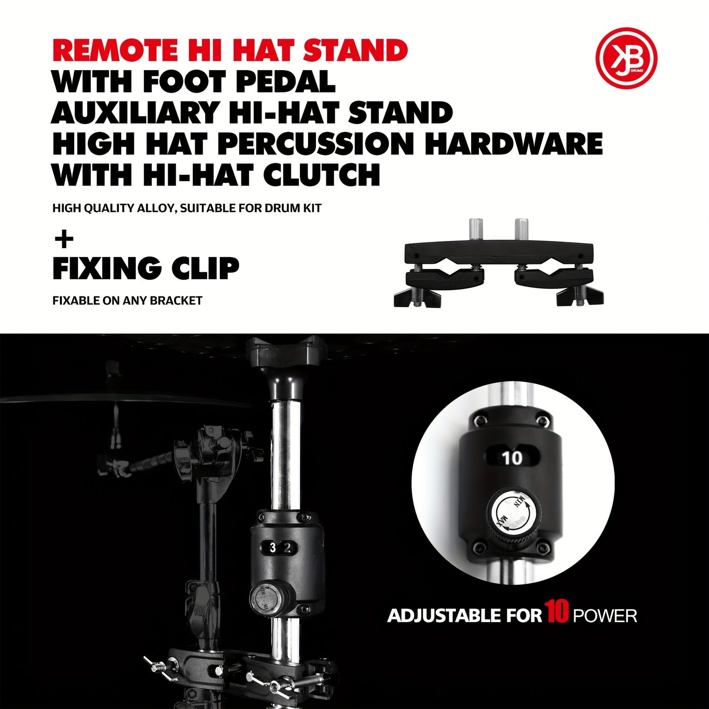 Remote Hi-Hat Stand with Foot Pedal Beatello
