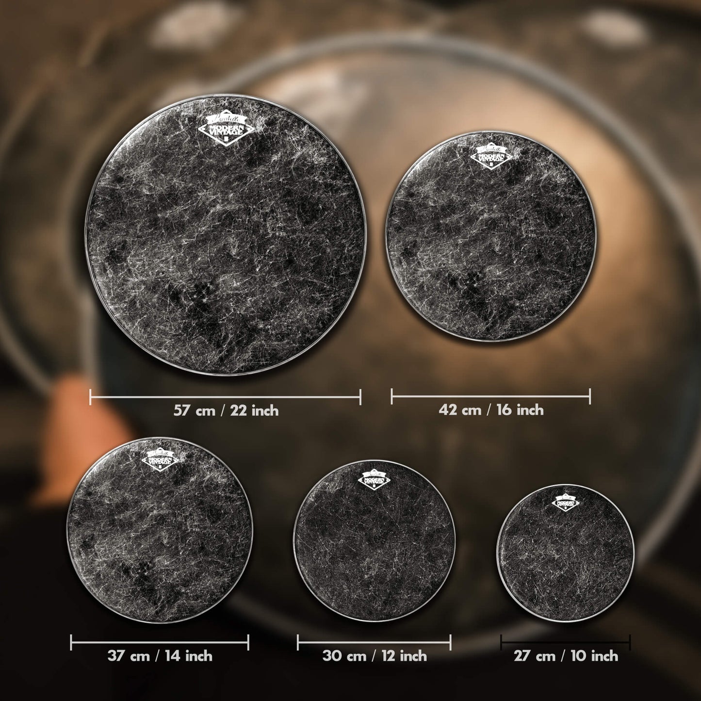 Beatello-Simulated Animal Print Drum Heads 5Pcs