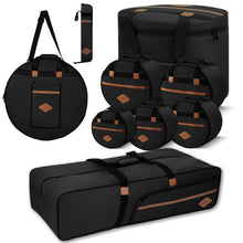 Beatello Drum Bags Set, 9-pcs Set, 10/12/13/16 F Tom/14 Snare/22 Bass/ Drum hardware bag/ Cymbal Bag/ Drumsticks bag