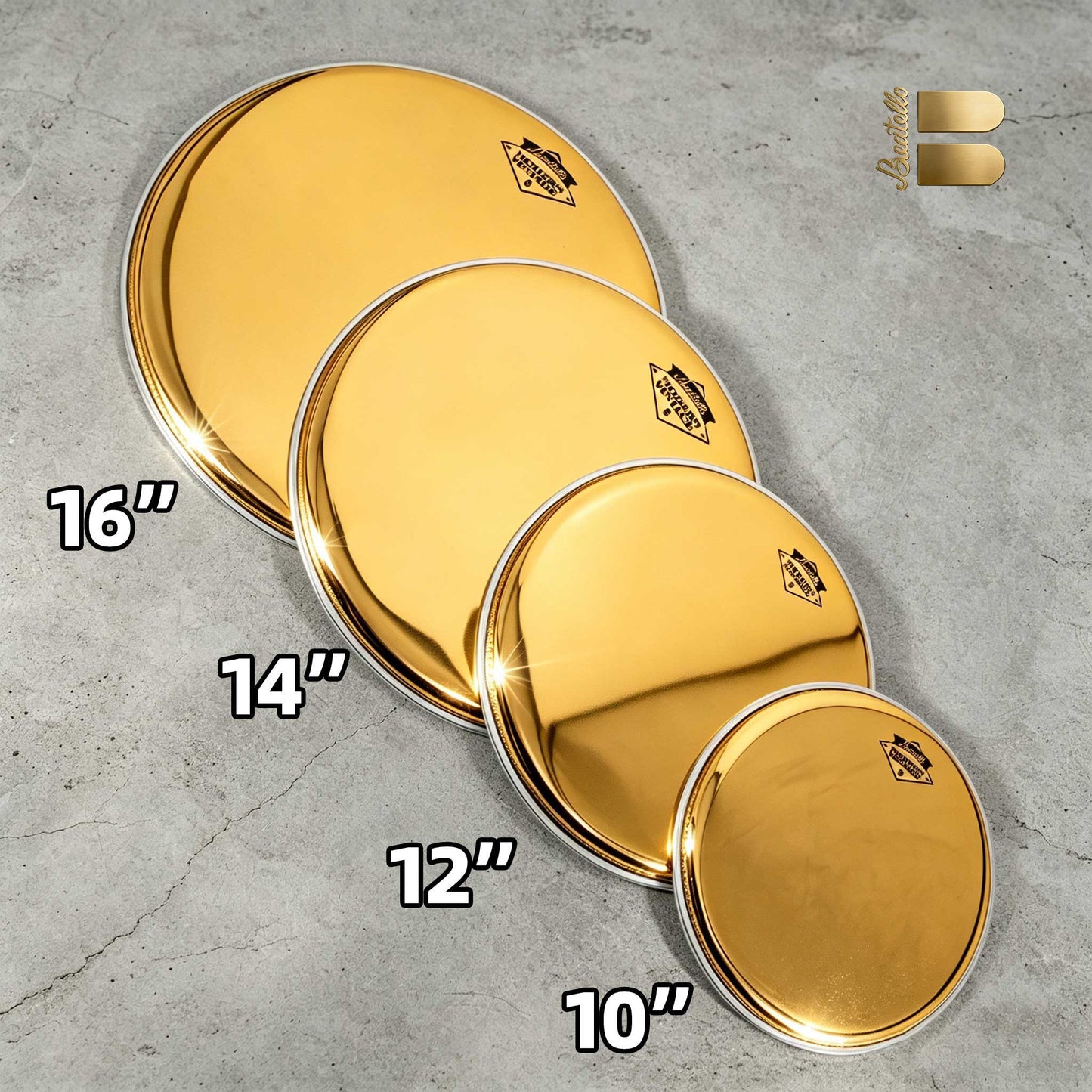 Beatello Beattello 10/12/14/16 Mirror Modern Vintage Drum Heads | Professional Resonance Control