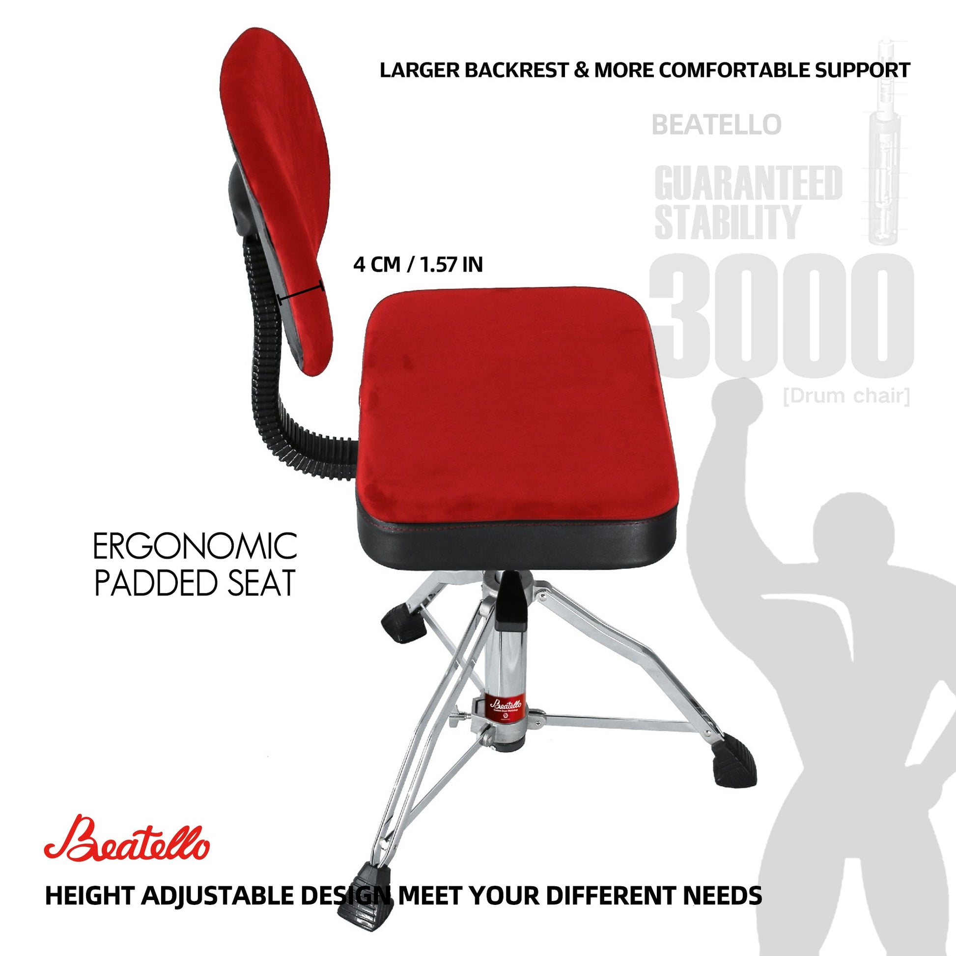 Model 3000 Adjustable Drum Throne Beatello workshop