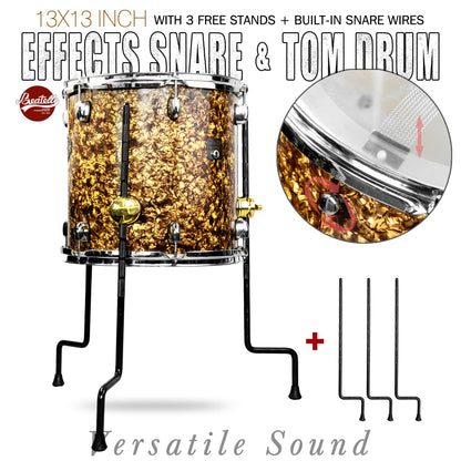 Gold 13×13-inch Special Effect Floor Snare Drum
