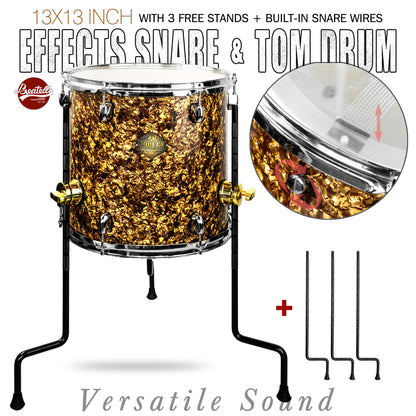 Gold 13×13-inch Special Effect Floor Snare Drum