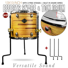 Natural Wood  13×13-inch Special Effect Floor Snare Drum