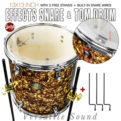 Gold 13×13-inch Special Effect Floor Snare Drum