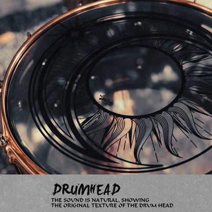 Beatello 14-Inch Drum Heads With Sun and Moon Prints