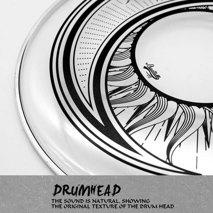 Beatello 14-Inch Drum Heads With Sun and Moon Prints