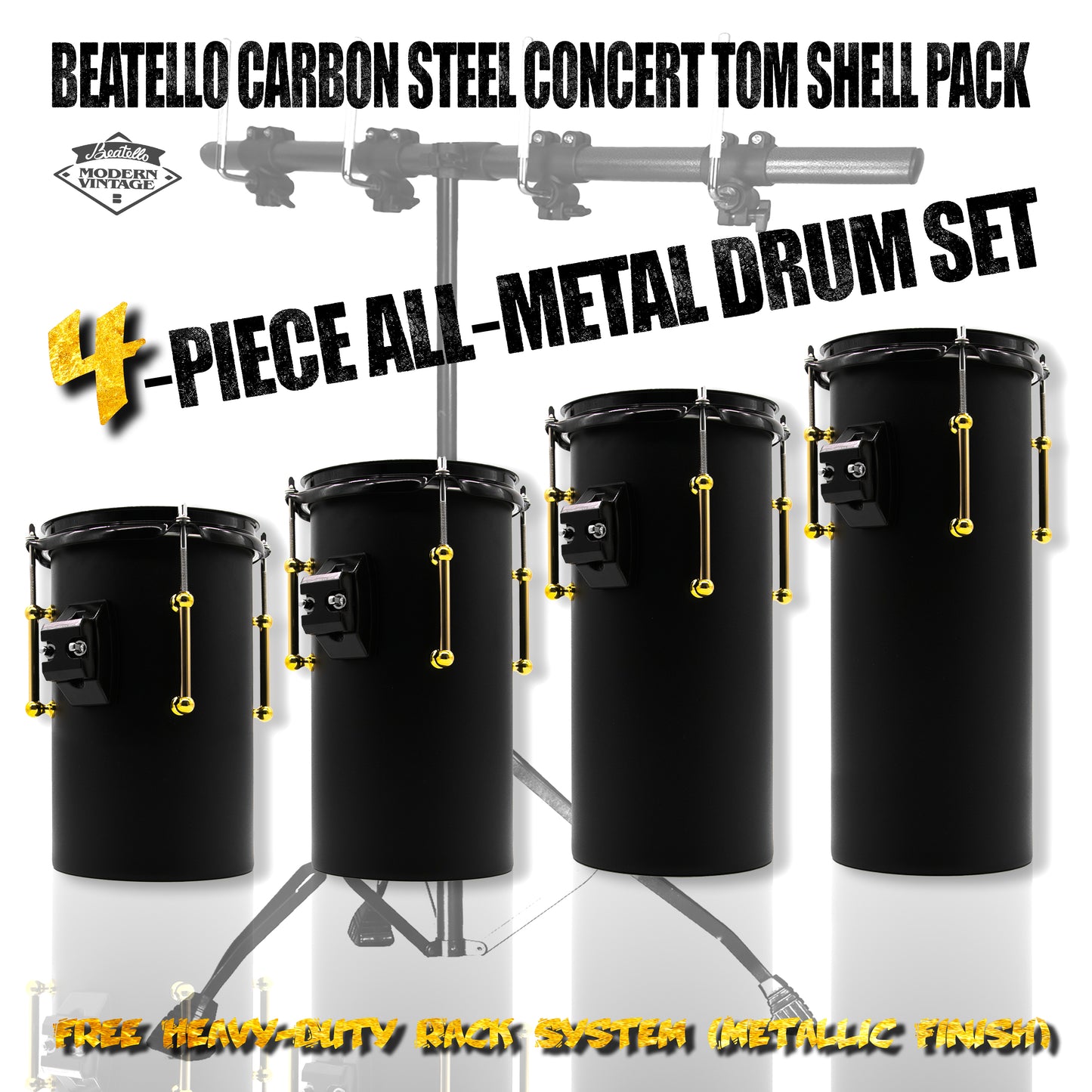 Beatello Carbon Steel Octabons Drum With Hardware