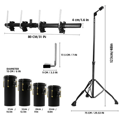 Beatello Carbon Steel Octabons Drum With Hardware