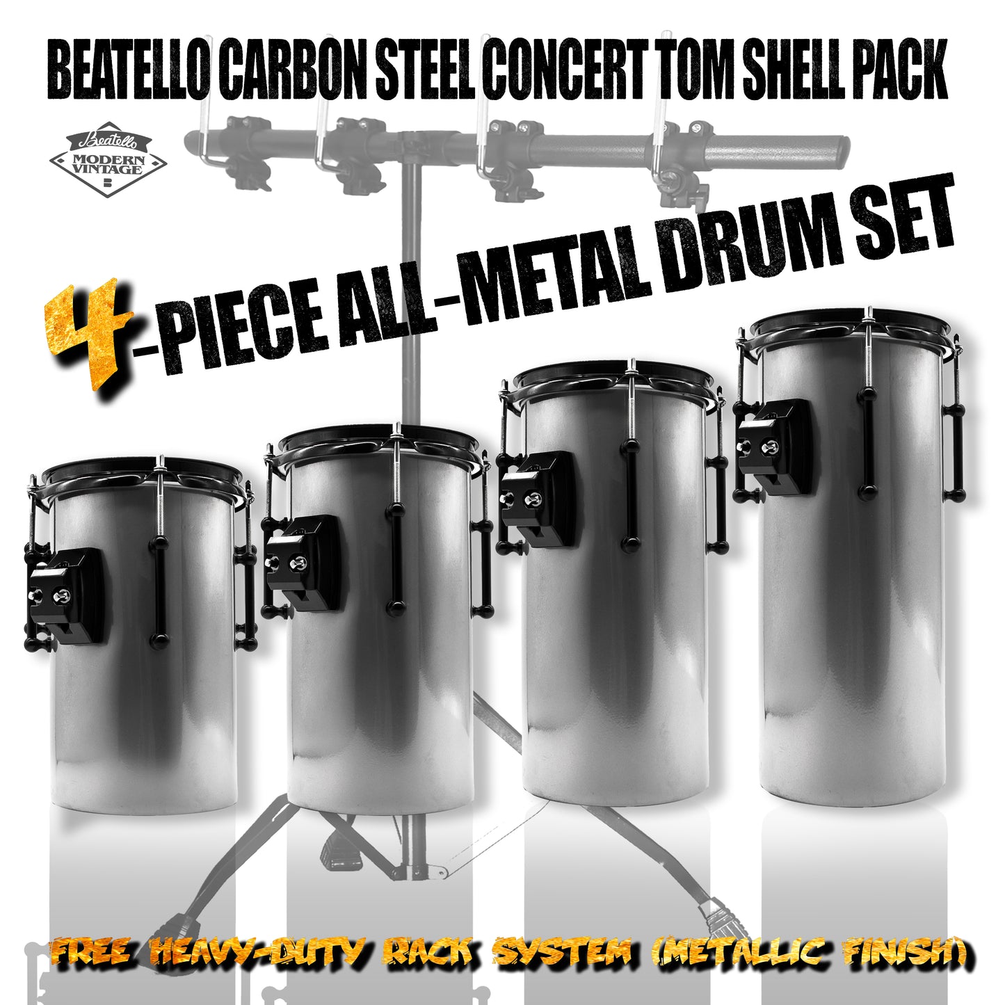 Beatello Carbon Steel Octabons Drum With Hardware