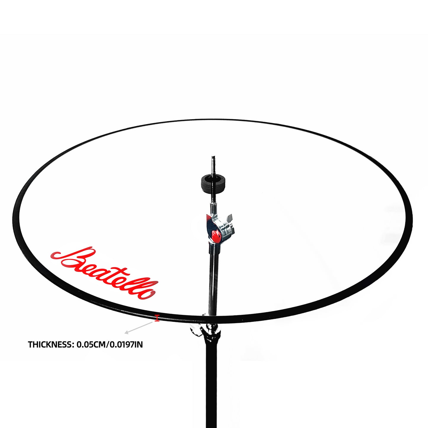 Beatello Transparent Acrylic Open Floor-Standing Drum Shield, Professional Noise Reduction Drum Screen, Sound Barrier for Studio, Live Stage & Daily Practice, Easy Assembly Stable Noise Isolation Drum Accessories