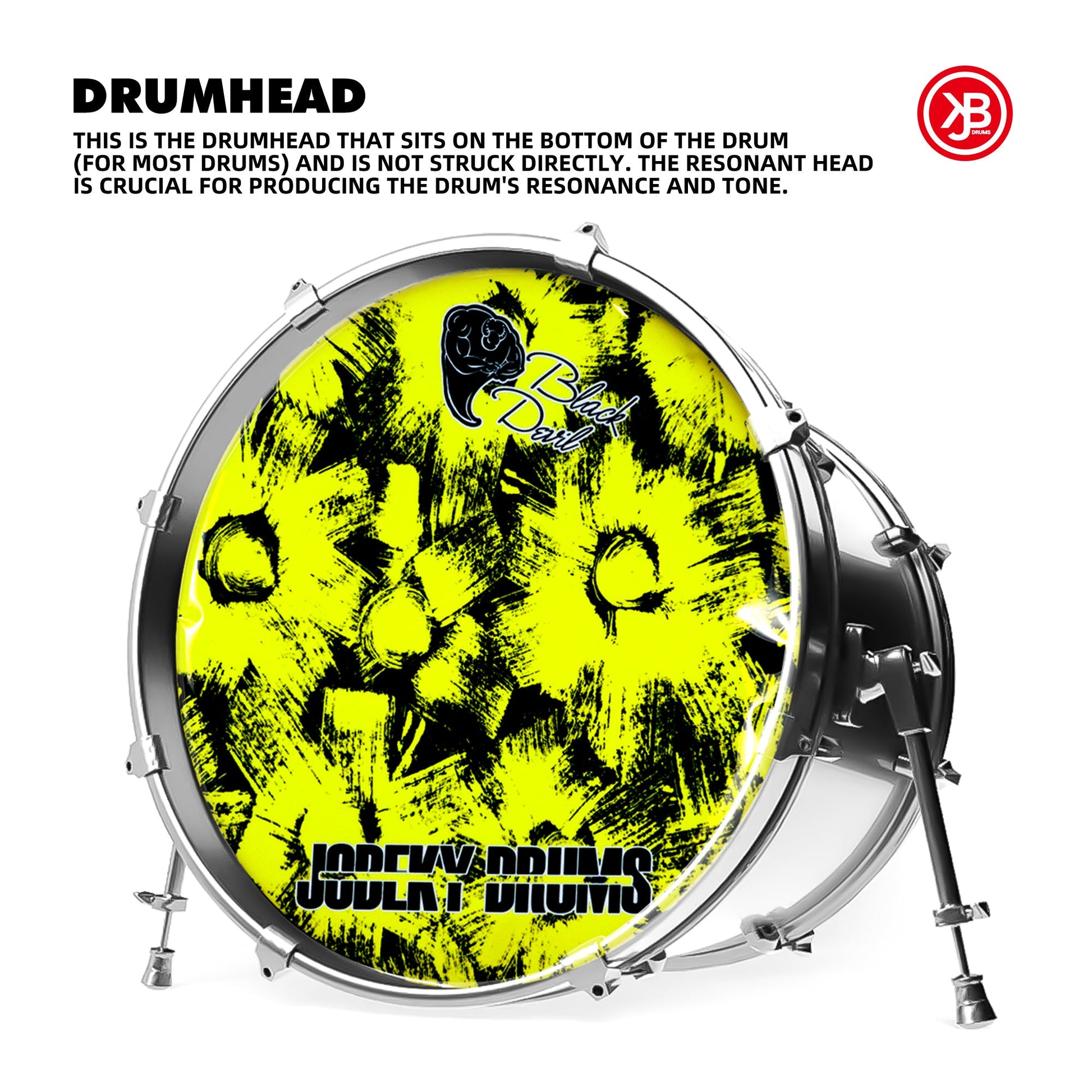20" Single-Ply PVC Bass Drum Heads with 5 Unique Styles Beatello