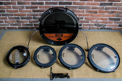 20" Bass Busking Compact Pancake Nesting Travel Drum Kit