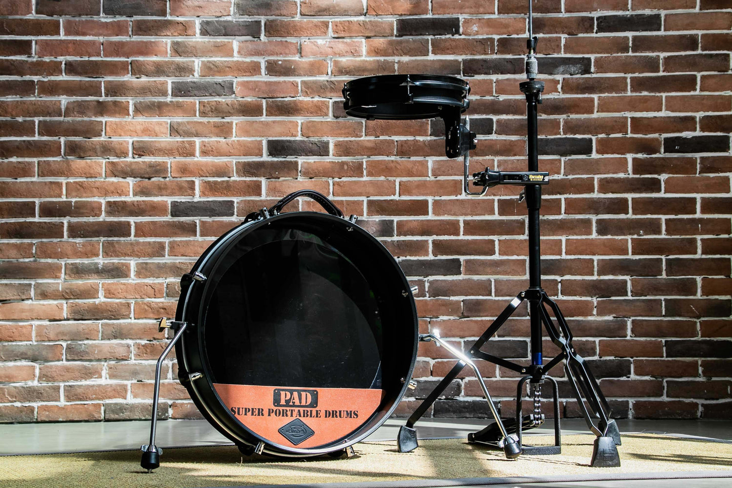 20" Bass Busking Compact Pancake Nesting Travel Drum Kit