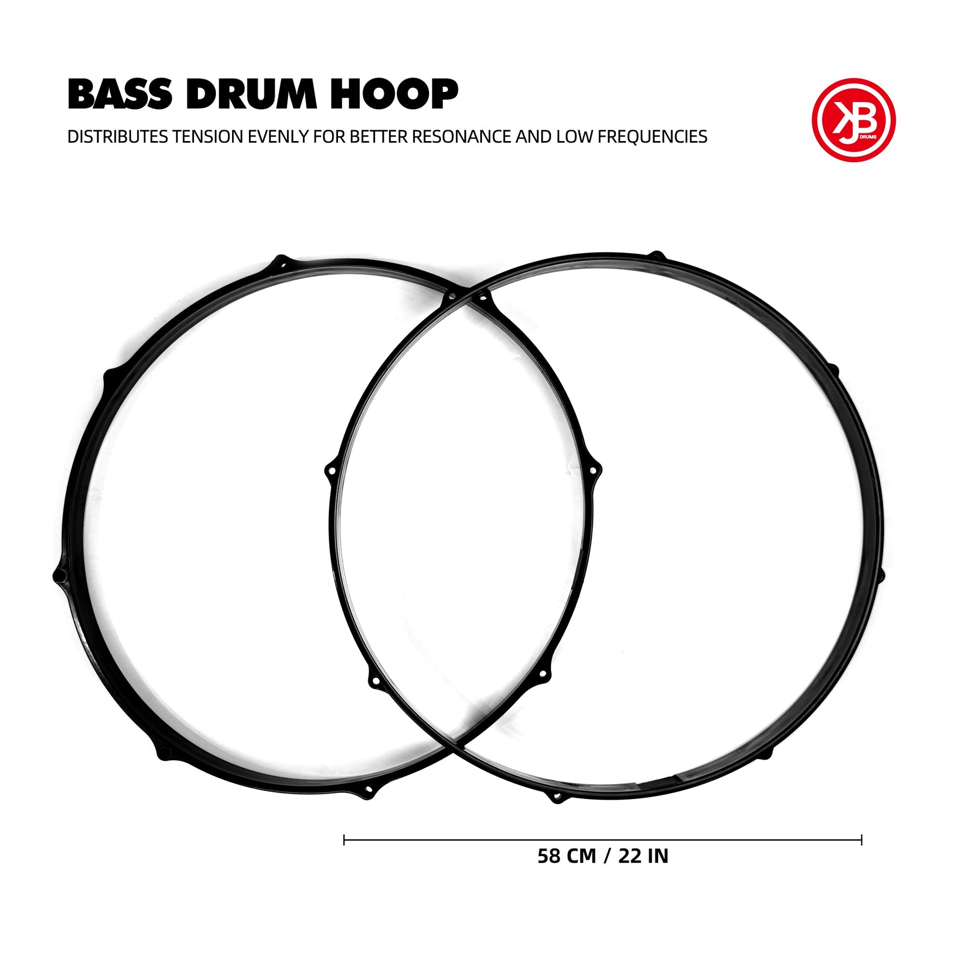 8-Lug Snare Drum Hoop - 22 inch Beatello