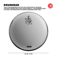22" Silver Bass Drum Head