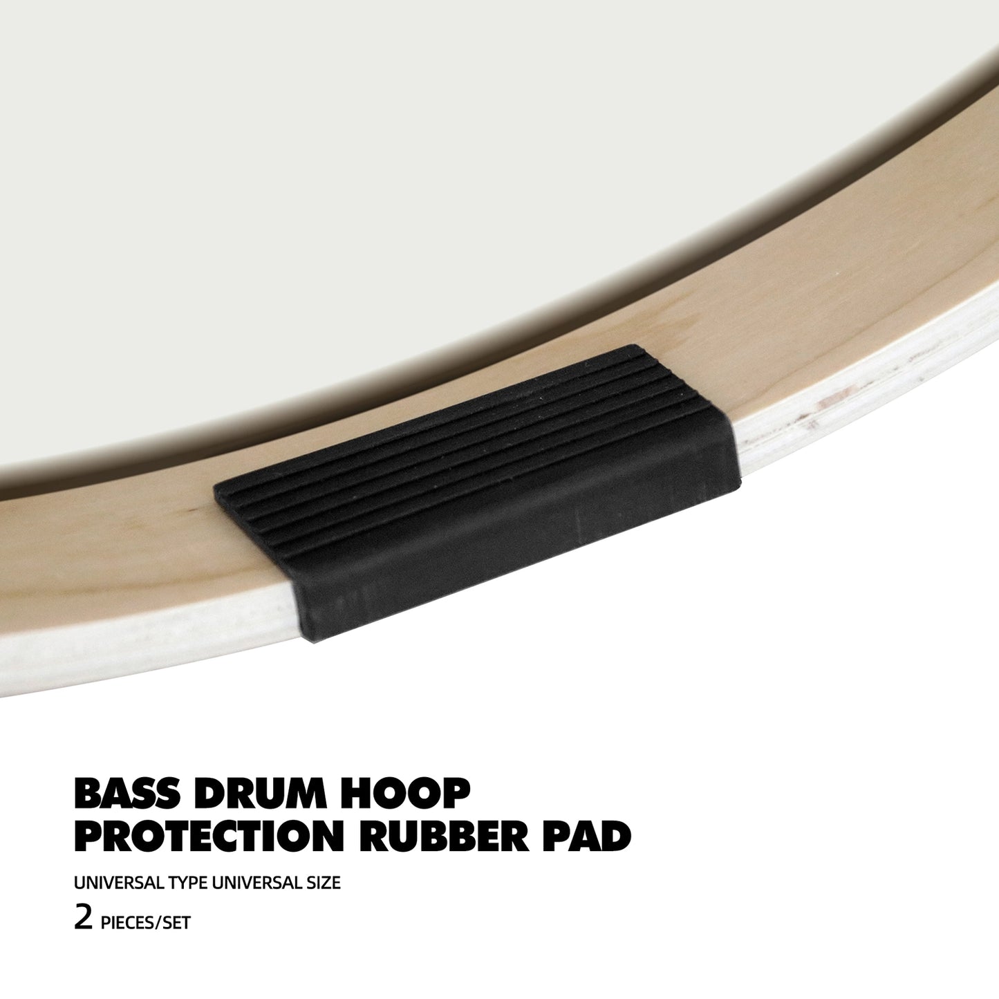 Protector de aro para bombo de 2 piezas