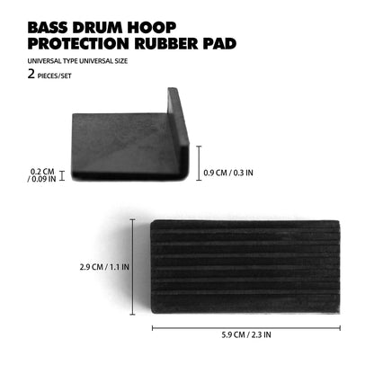 Protector de aro para bombo de 2 piezas