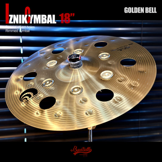81 pcs Golden Effect Crash Cymbal with Bells& Cymbal Washe 10pcs & Cymbal Wing Nuts 5pcs $ Cymbal Sleeves 5pcs