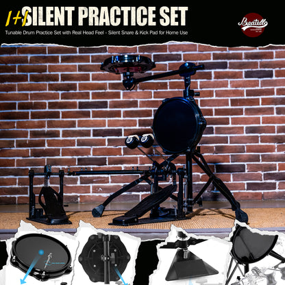 Tunable Drum Practice Pad Set