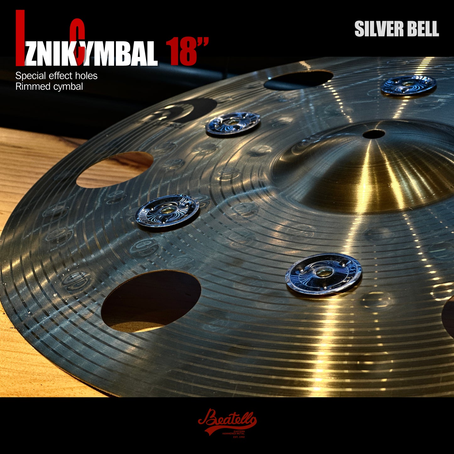 Golden Effect Crash Cymbal with Bells
