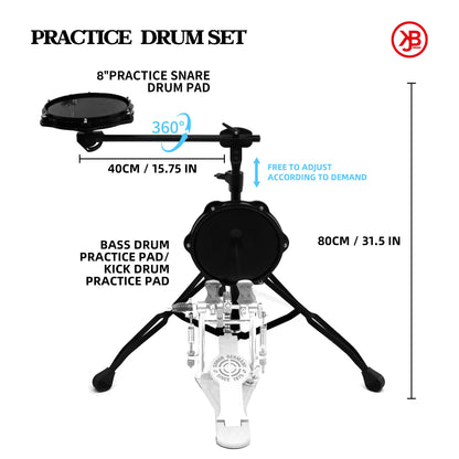 JBK DRUMS 1+1 Practice & Mute Drum Set – Quiet Drumming Anywhere My Store