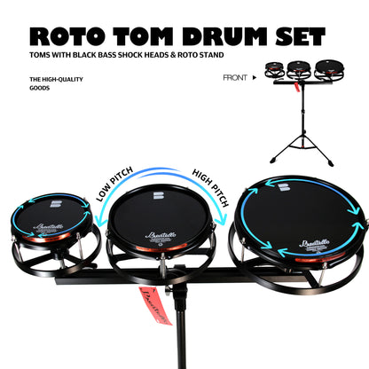 Beatello-Drums Roto Tom Drum Set （Upgraded version）