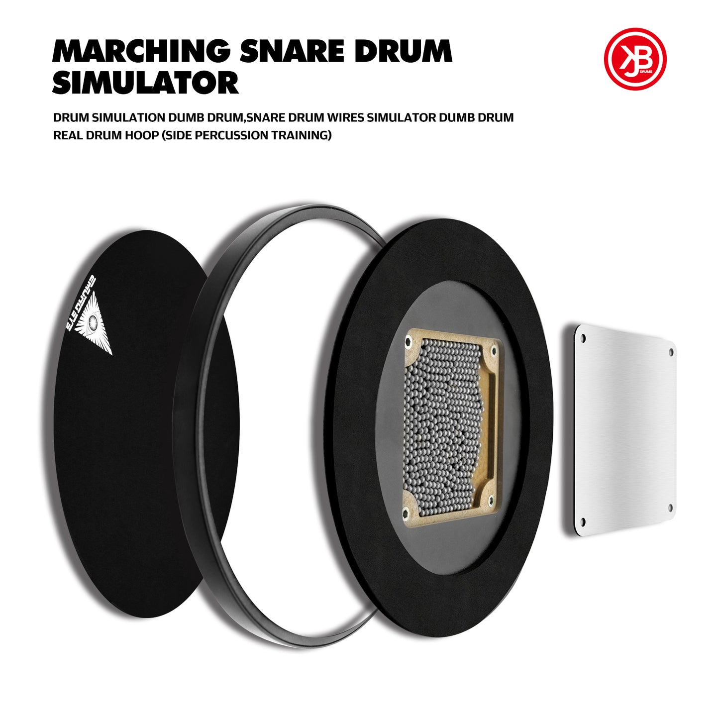 Beatello Marching Snare Drum Built-in 455 Steel Balls