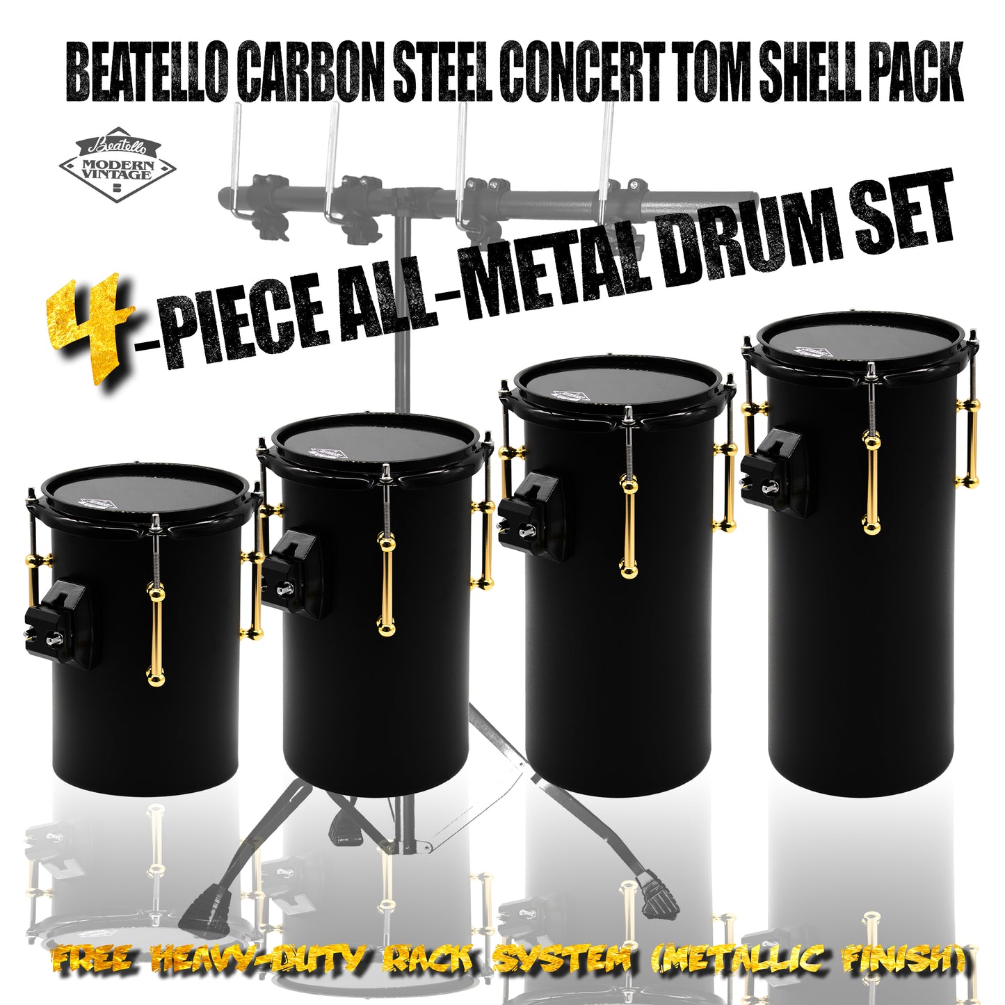Beatello Carbon Steel Octabons Drum With Hardware