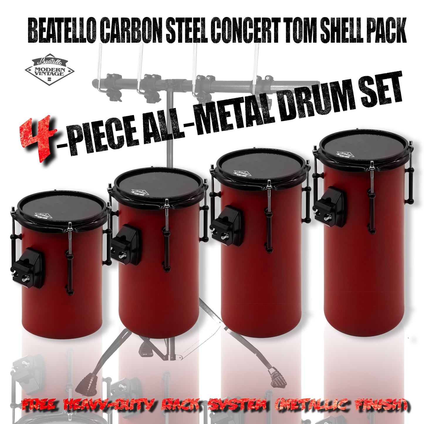 Beatello Carbon Steel Octabons Drum With Hardware