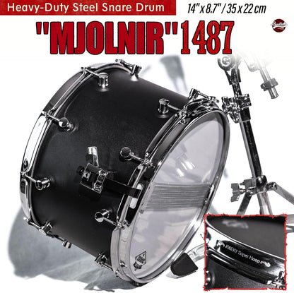 1487 Thunder Hammer Sub-Bass Polished Steel Military Drum
