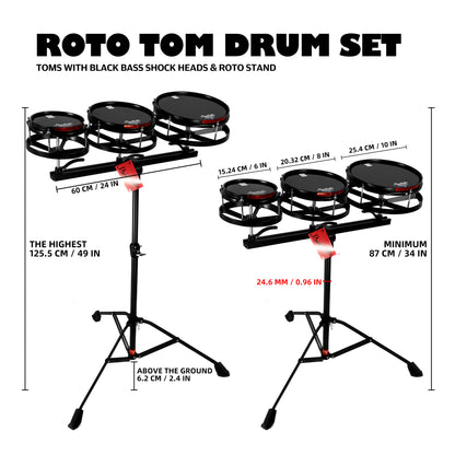 Beatello-Drums Roto Tom Drum Set （Upgraded version）