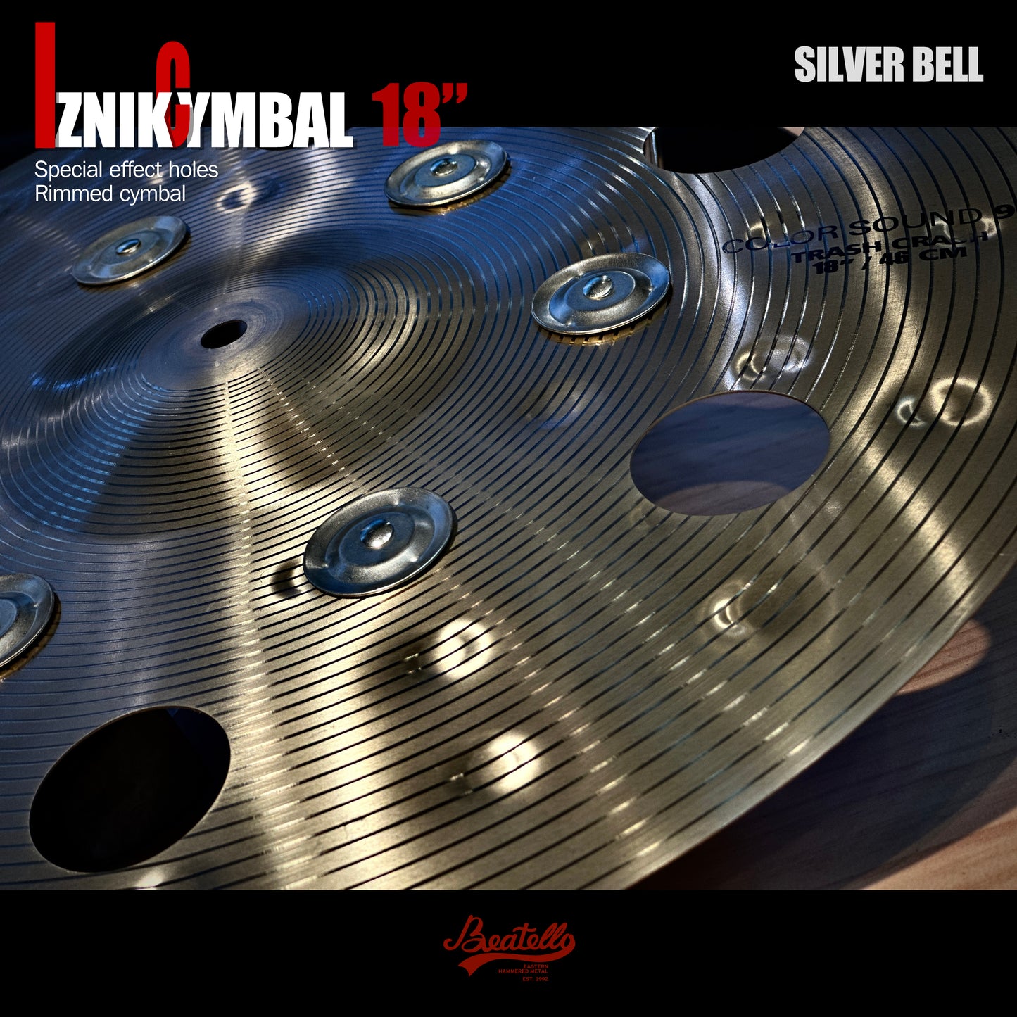 Golden Effect Crash Cymbal with Bells