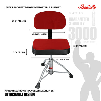 Model 3000 Adjustable Drum Throne Beatello workshop