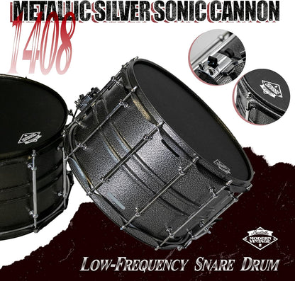 14x8 Metal Silver Giant Cannon Snare Dru