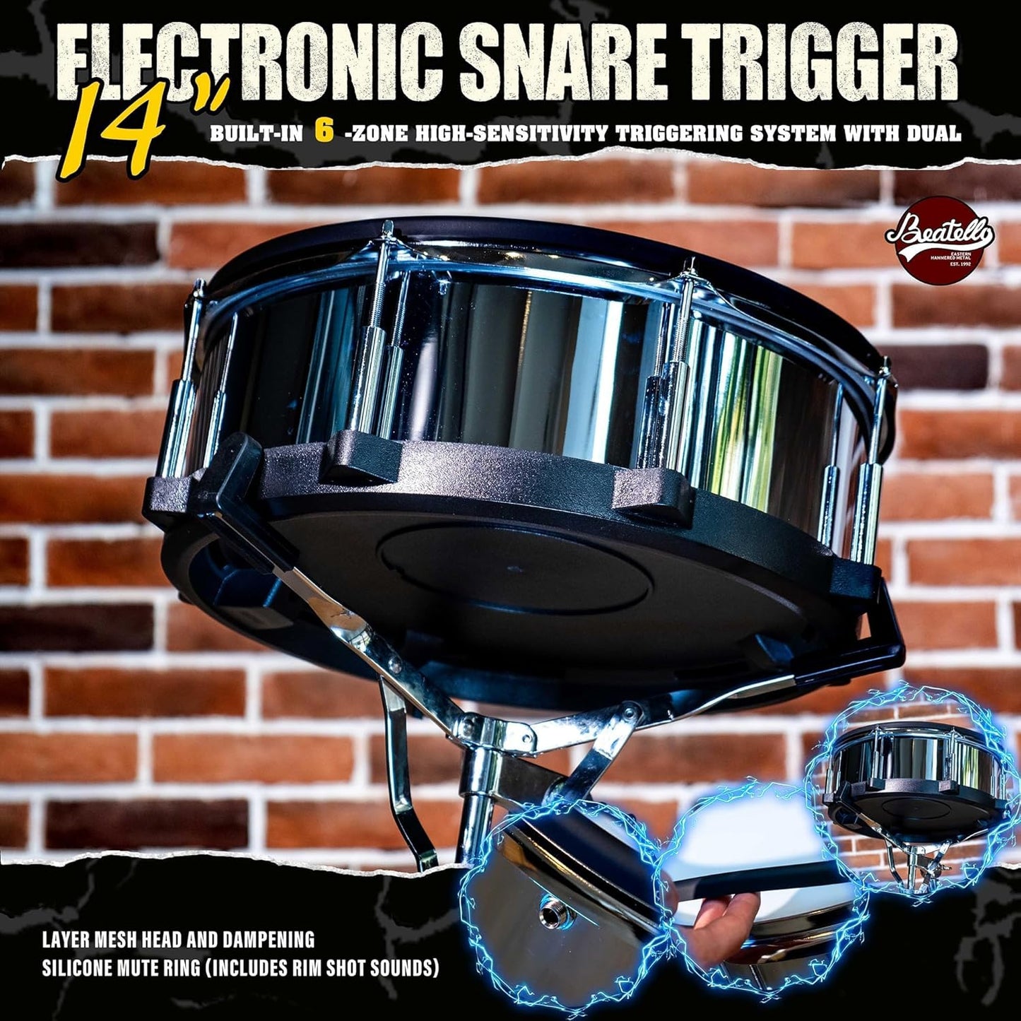 14" Electronic Digital Snare Drum